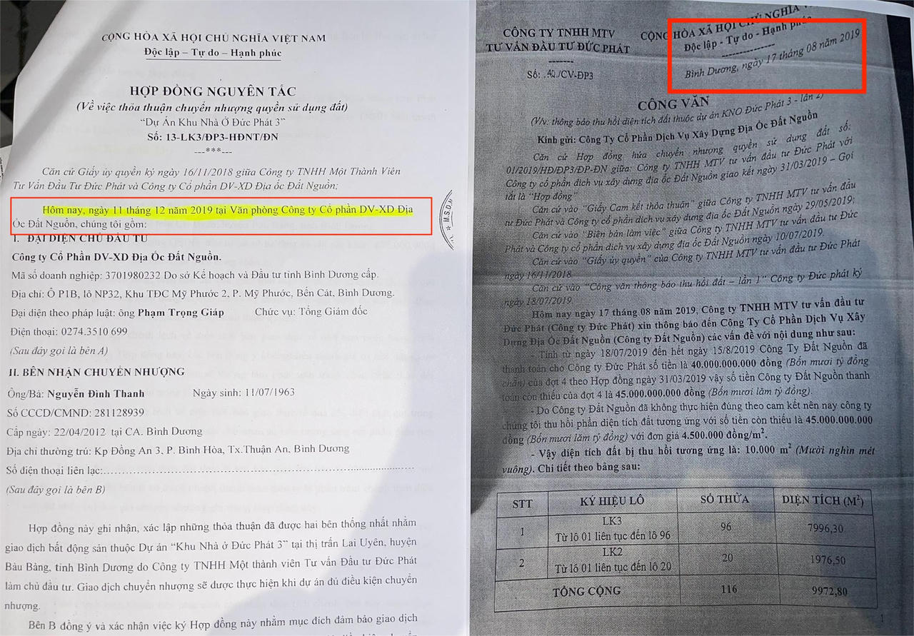 Bình Dương: Công ty Đất Nguồn bị phản ánh 'tự ý bán đất của người khác'