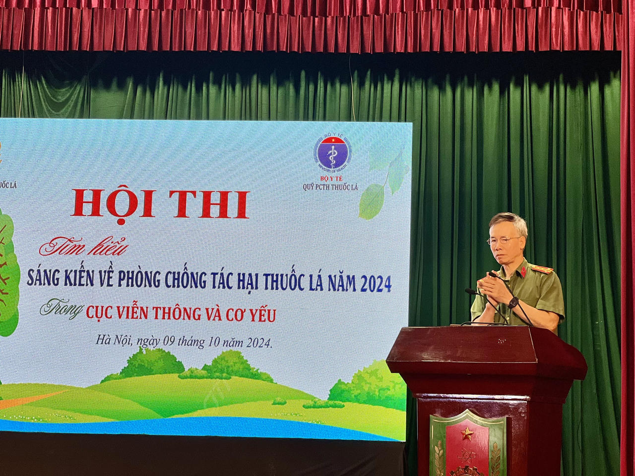 Cán bộ, chiến sĩ công an hào hứng thi tìm hiểu, sáng kiến về phòng chống tác hại thuốc lá