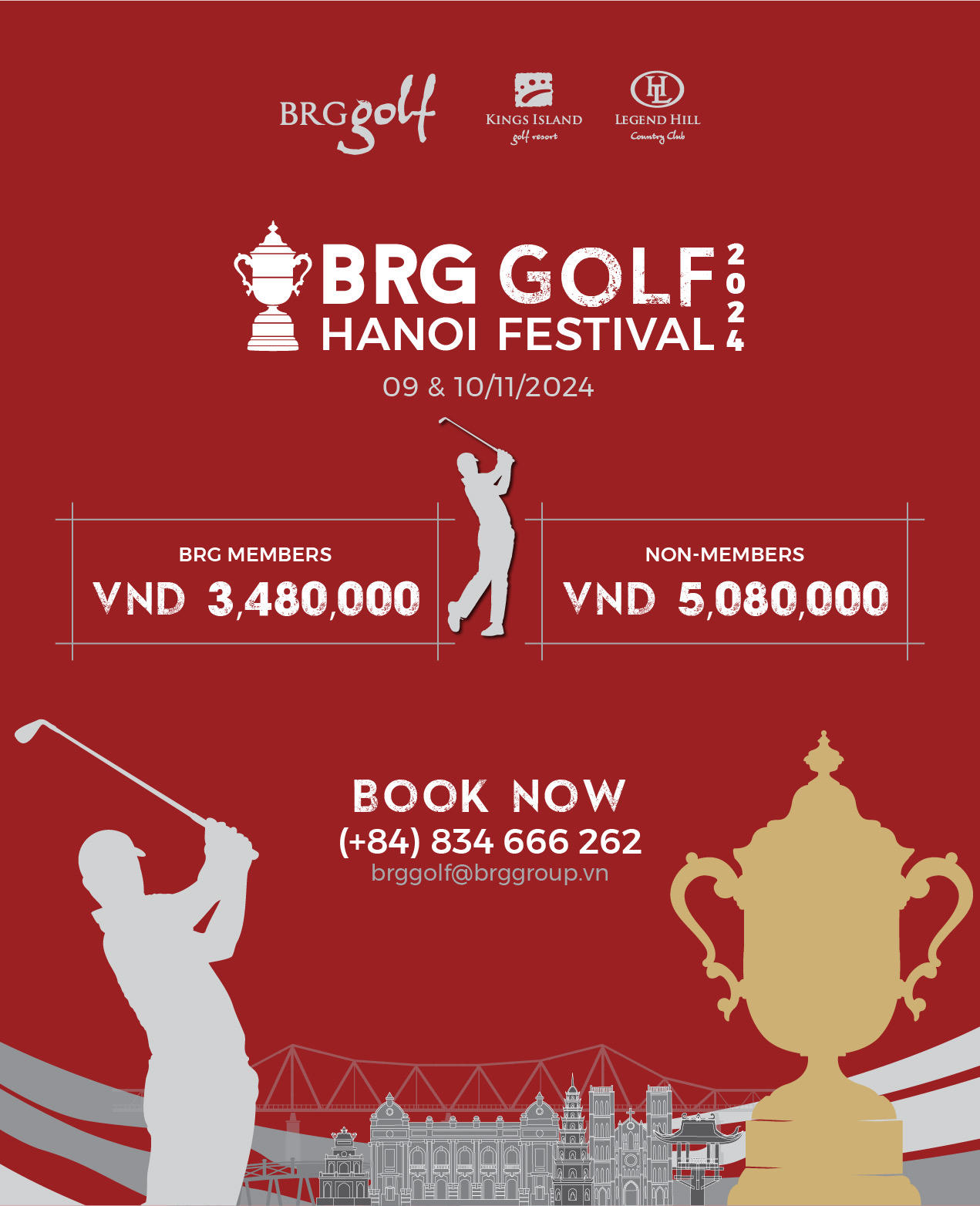 Giải gôn thường niên BRG Golf Hanoi Festival 2024 chính thức chào đón các gôn thủ trong nước và quốc tế