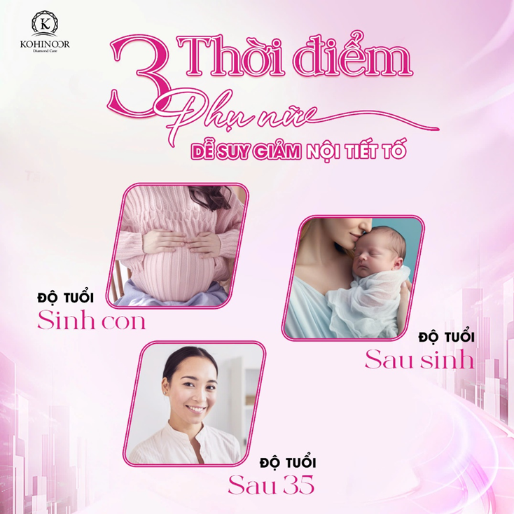 Ba thời điểm phụ nữ dễ suy giảm nội tiết tố