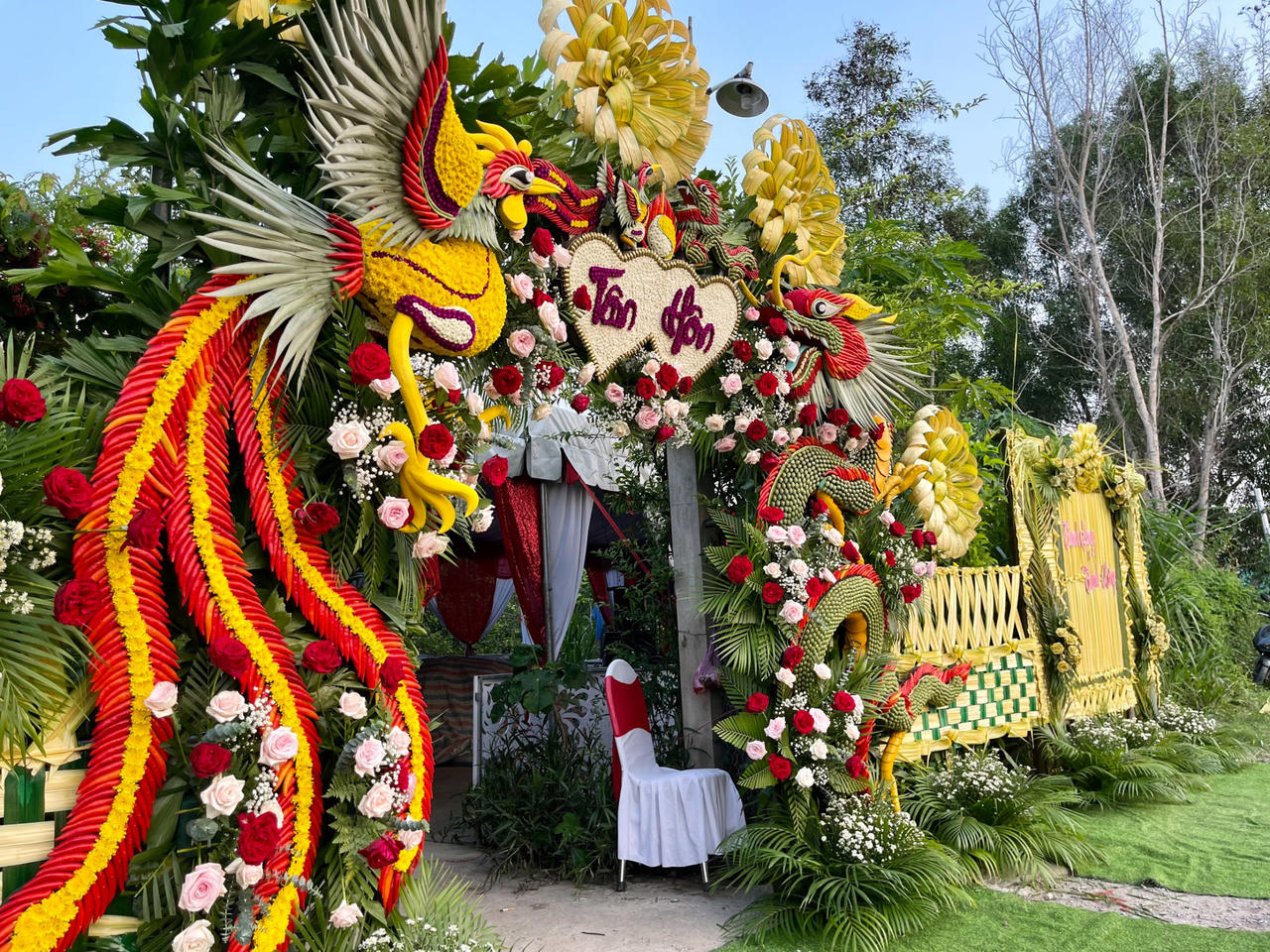 Độc lạ những đám cưới trang trí bằng rau củ quả