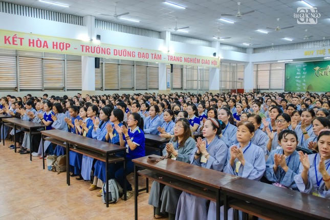 Gần 1.000 Phật tử TP.Thủ Đức tham dự Hội thi giáo lý năm 2024 tại Trường Trung cấp Phật học TP.HCM