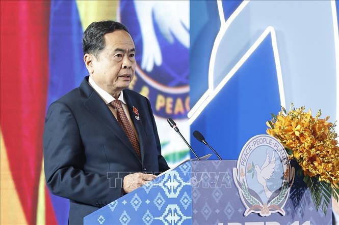 Chủ tịch Quốc hội Trần Thanh Mẫn dự và phát biểu tại Phiên họp toàn thể lần thứ 11 của IPTP