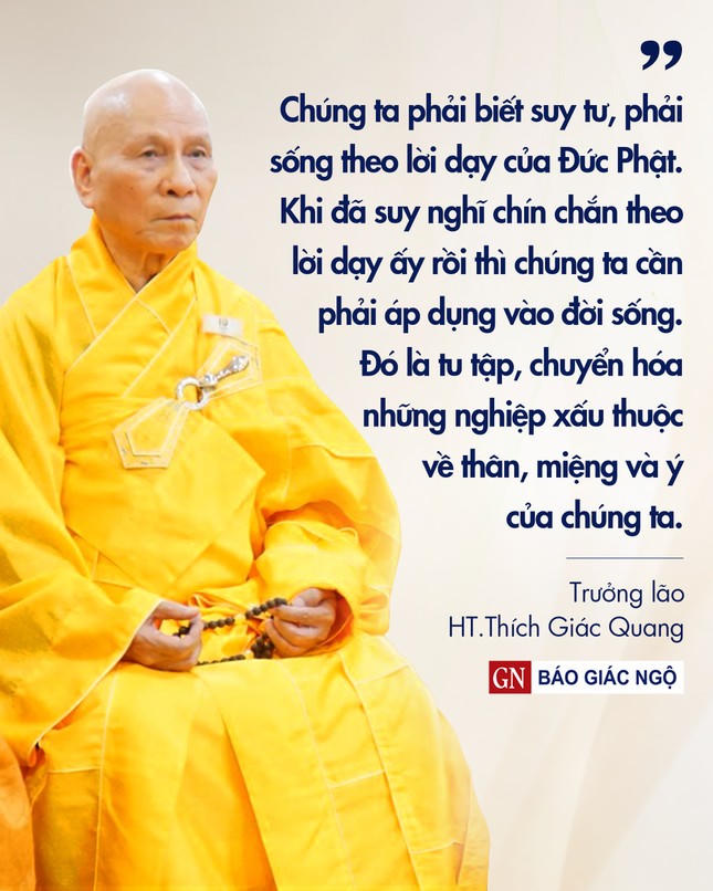 Trưởng lão Hòa thượng Thích Giác Quang chia sẻ về niềm an lạc của người học Phật