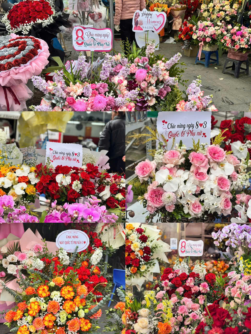 Thị trường hoa tươi 8/3 sẵn sàng chờ cao điểm mua sắm