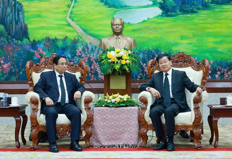 Thủ tướng Phạm Minh Chính dự Lễ truy điệu đồng chí Khamtay Siphandone