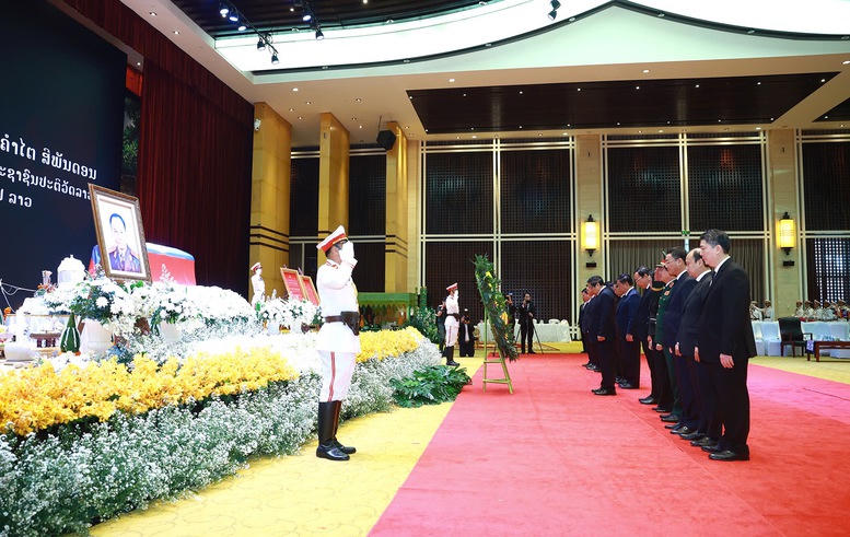 Thủ tướng Phạm Minh Chính dự Lễ truy điệu đồng chí Khamtay Siphandone