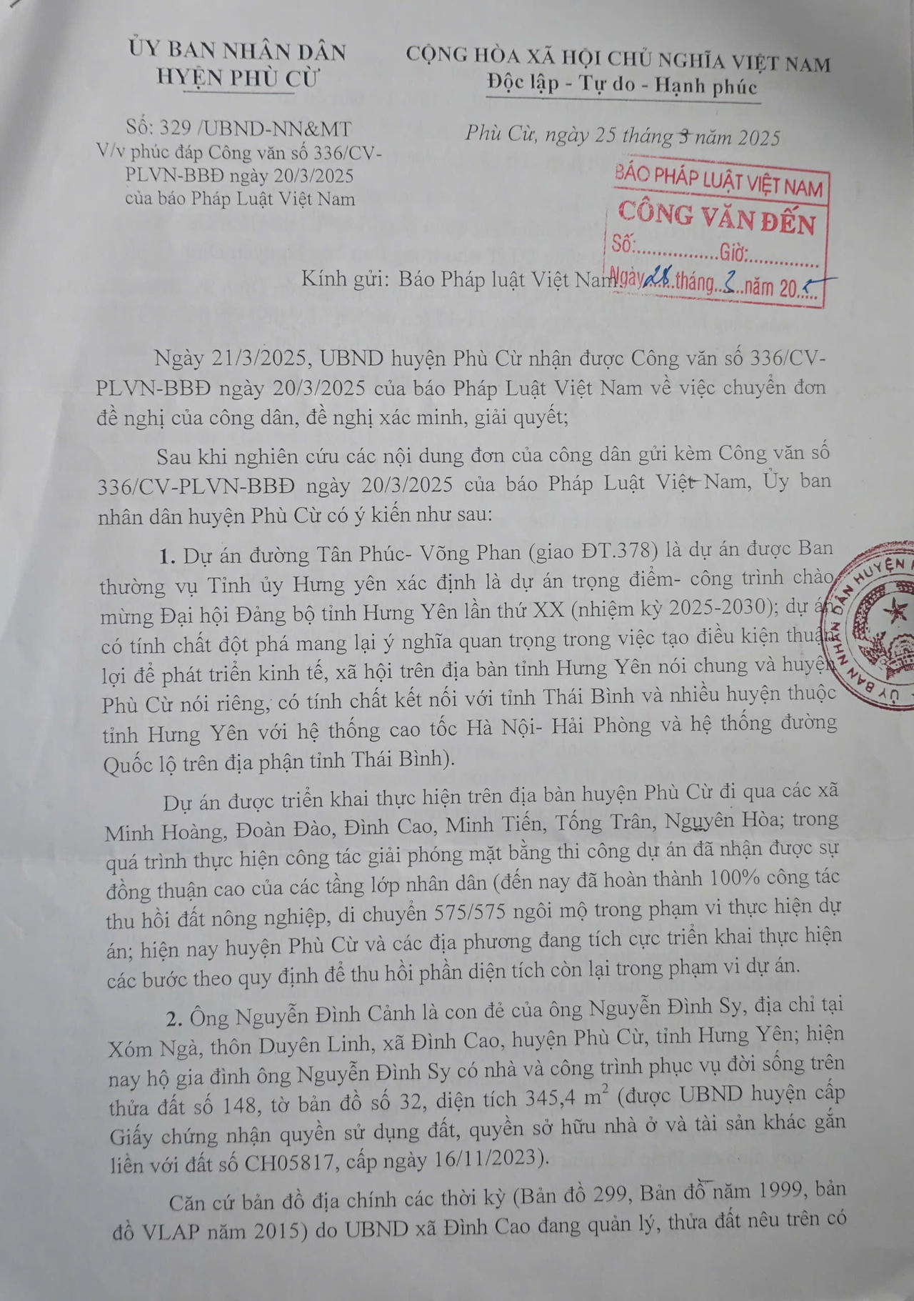 Sự việc tháo dỡ cây cầu không phép tại Hưng Yên: UBND huyện Phù Cừ thông tin chi tiết