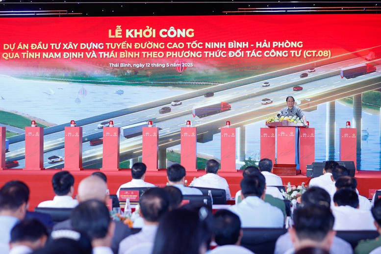 Thủ tướng dự lễ khởi công tuyến cao tốc huyết mạch qua Thái Bình, Nam Định
