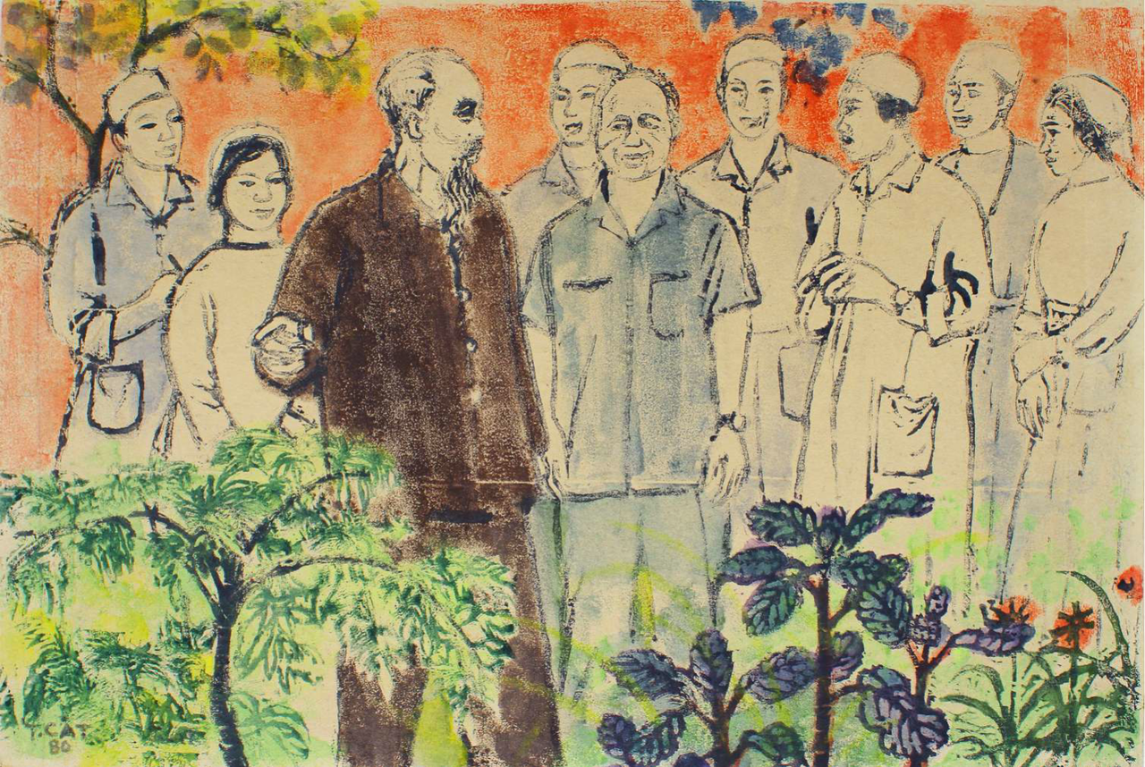 Chiêm ngưỡng những tác phẩm nghệ thuật đặc sắc về Chủ tịch Hồ Chí Minh