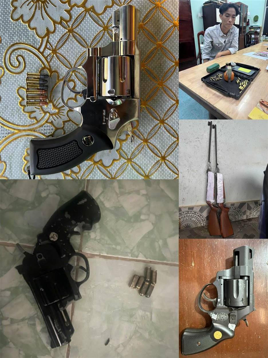 Triệt phá 'băng' cho vay nặng lãi, thu 5 khẩu súng, khởi tố 32 đối tượng