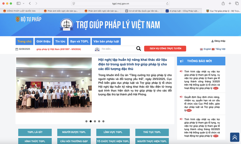 Instructions for using the National Legal Portal