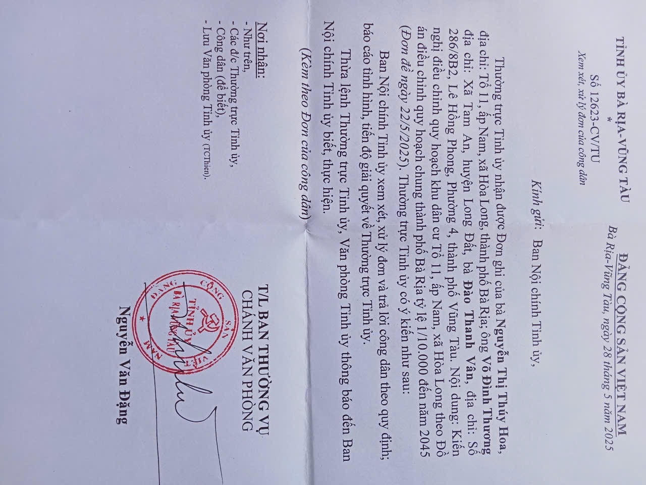 Một đồ án quy hoạch gây băn khoăn tại TP Bà Rịa (Bà Rịa - Vũng Tàu): UBND xã Hòa Long nêu ý kiến 'nhiều điều chỉnh chưa phù hợp thực tế'