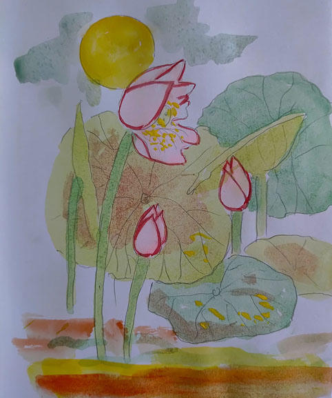 Trăng lên từ phía hoa