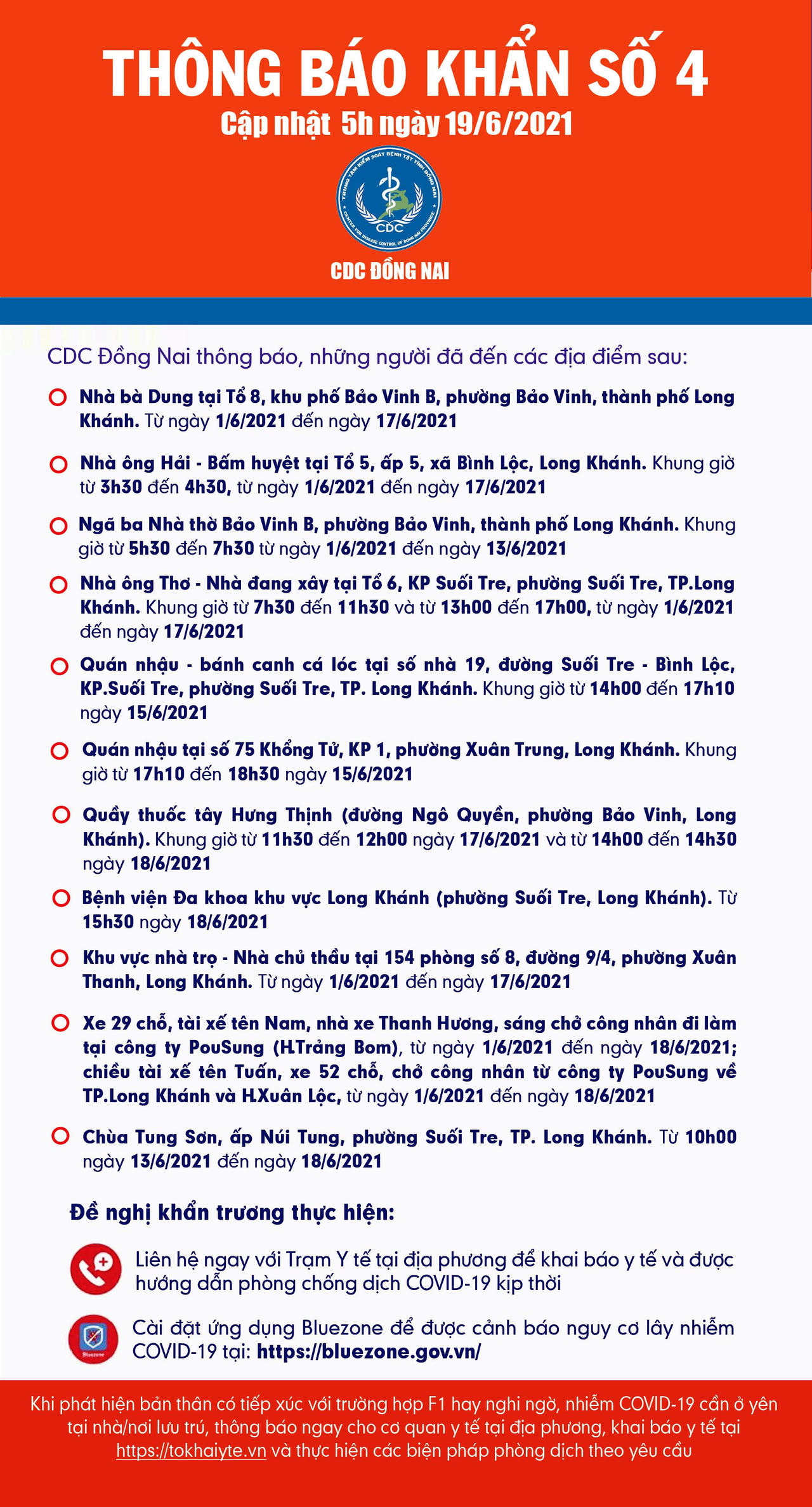 2 ca nghi mắc COVID-19 tại Đồng Nai từng đi nhiều nơi trong cộng đồng