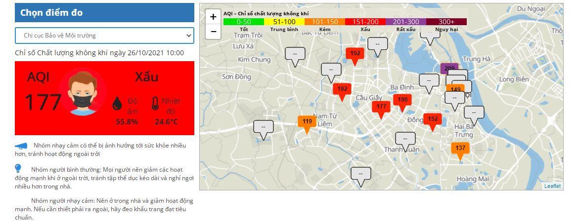 Không khí tại Hà Nội chuyển xấu