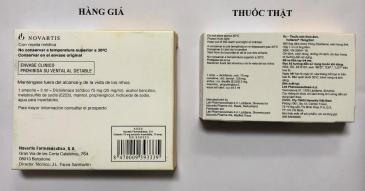 Thông báo về sản phẩm thuốc nghi giả nhãn hiệu