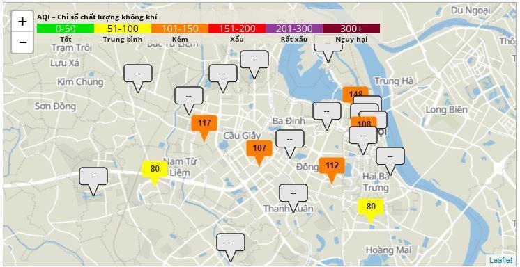 Không khí Hà Nội vẫn ở mức kém, người dân cần hạn chế hoạt động ngoài trời