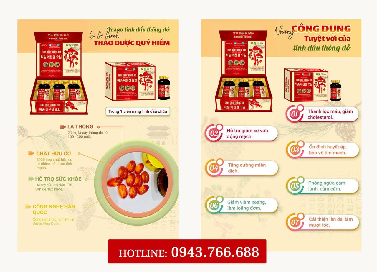 Tinh dầu thông đỏ Red Pine Gold: Lá chắn bảo vệ sức khỏe 