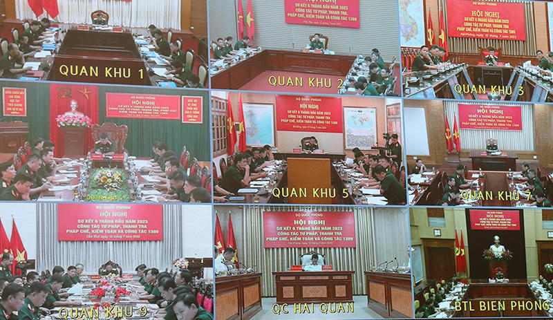 Bộ Quốc phòng sơ kết công tác tư pháp, thanh tra, pháp chế, kiểm toán và công tác 1389 