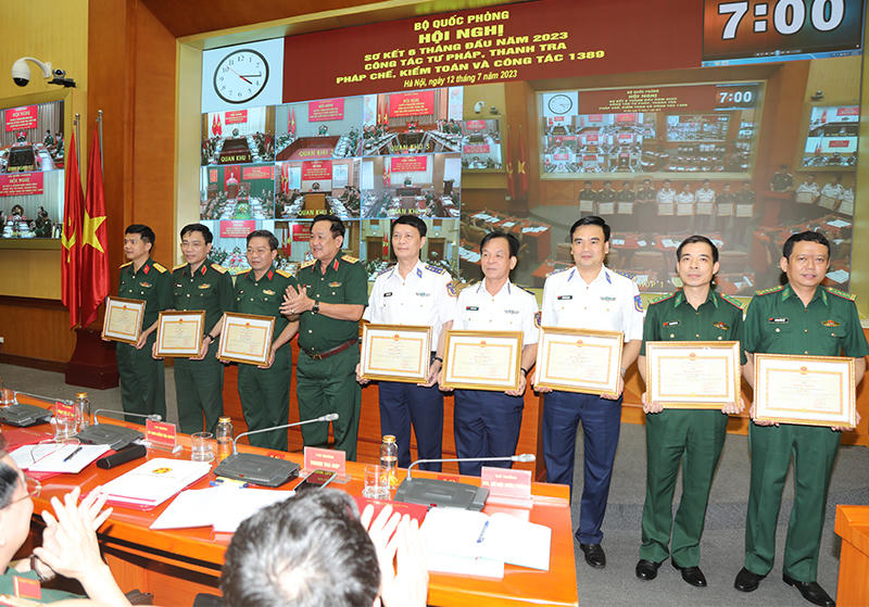 Bộ Quốc phòng sơ kết công tác tư pháp, thanh tra, pháp chế, kiểm toán và công tác 1389 