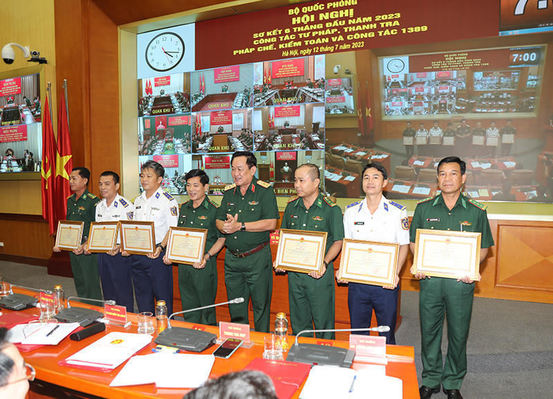 Bộ Quốc phòng sơ kết công tác tư pháp, thanh tra, pháp chế, kiểm toán và công tác 1389 