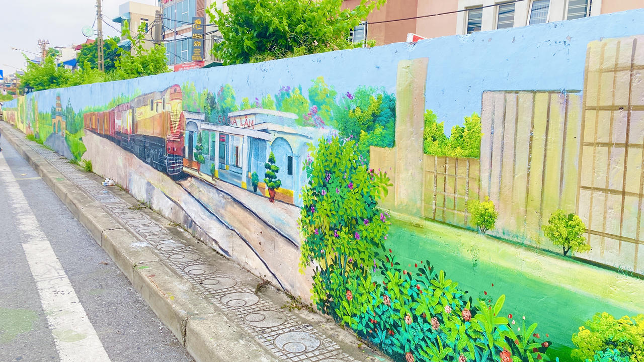 Hà Nội có thêm đường tranh bích họa