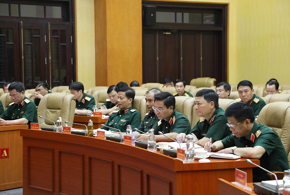 Thượng tướng Nguyễn Tân Cương chủ trì Hội nghị giao ban Bộ Tổng Tham mưu tháng 7 năm 2023