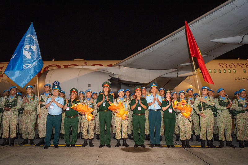 Đội Công binh số 1 Việt Nam hoàn thành xuất sắc nhiệm vụ về nước