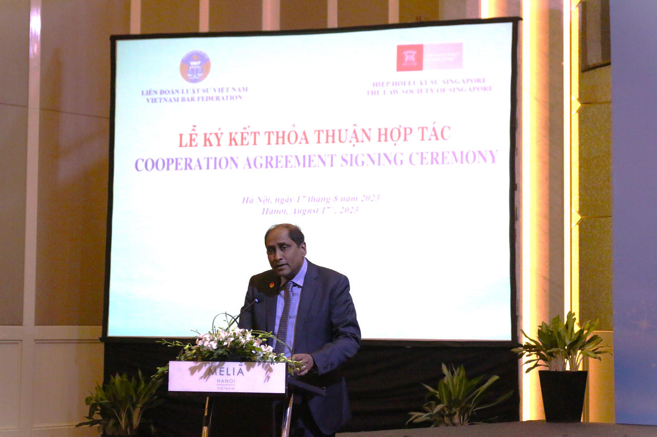 Liên đoàn Luật sư Việt Nam hợp tác với Hiệp hội Luật sư Singapore 
