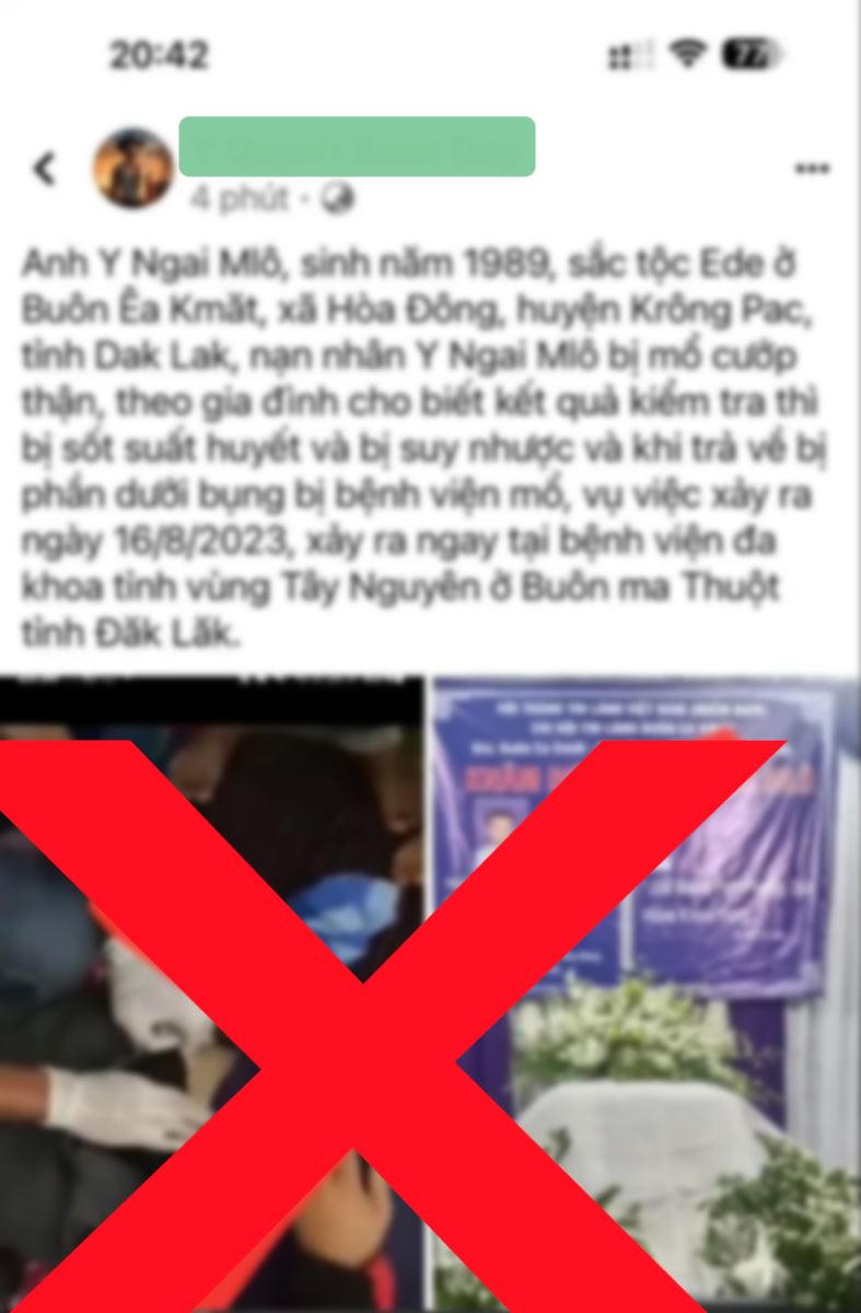 Thông tin bệnh nhân bị "cướp thận" là sai sự thật