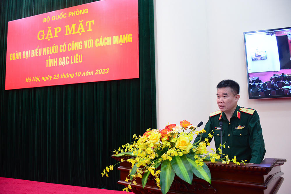 Bộ Quốc phòng gặp mặt Đoàn đại biểu người có công với cách mạng tỉnh Bạc Liêu