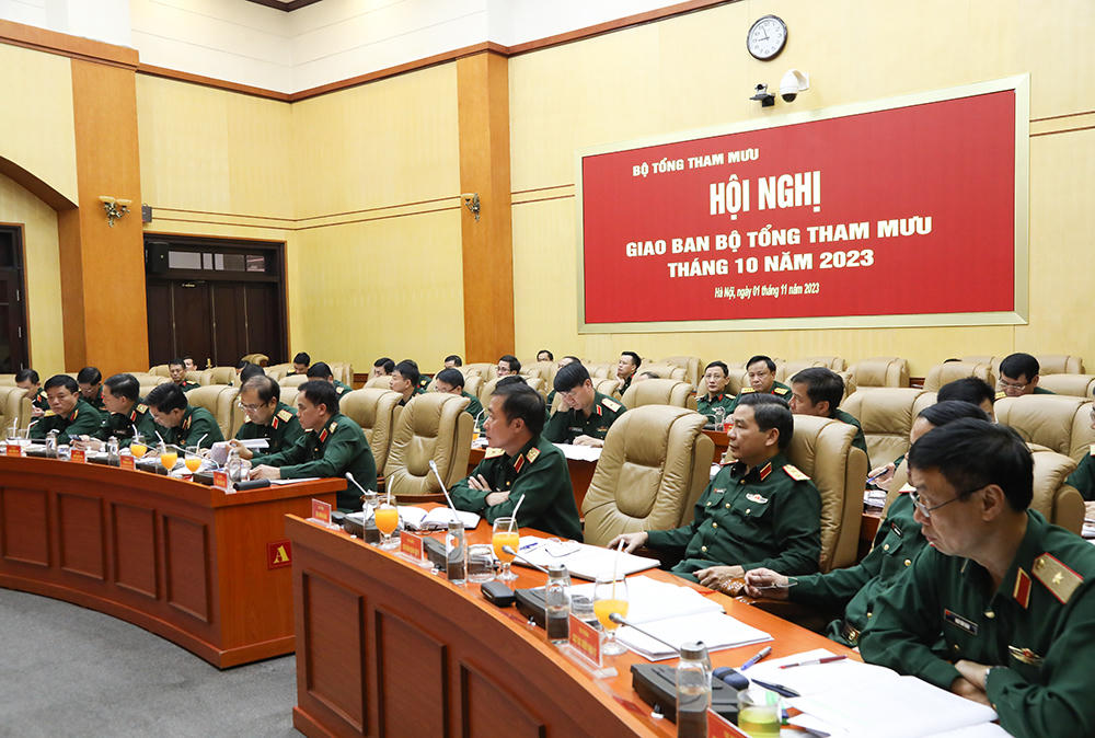 Hội nghị giao ban Bộ Tổng Tham mưu tháng 10 năm 2023