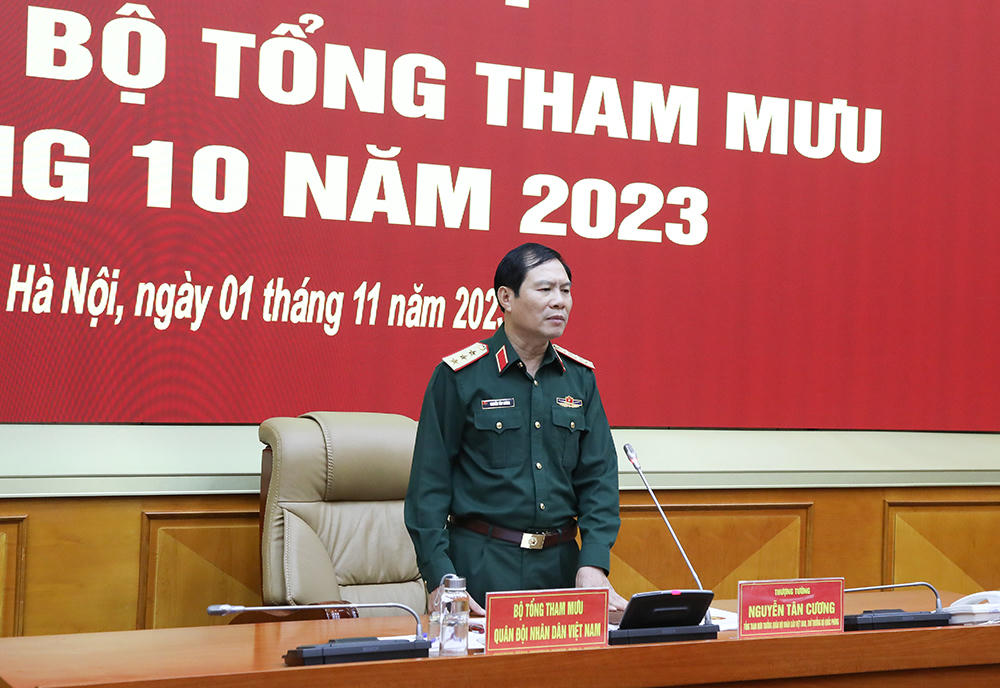 Hội nghị giao ban Bộ Tổng Tham mưu tháng 10 năm 2023