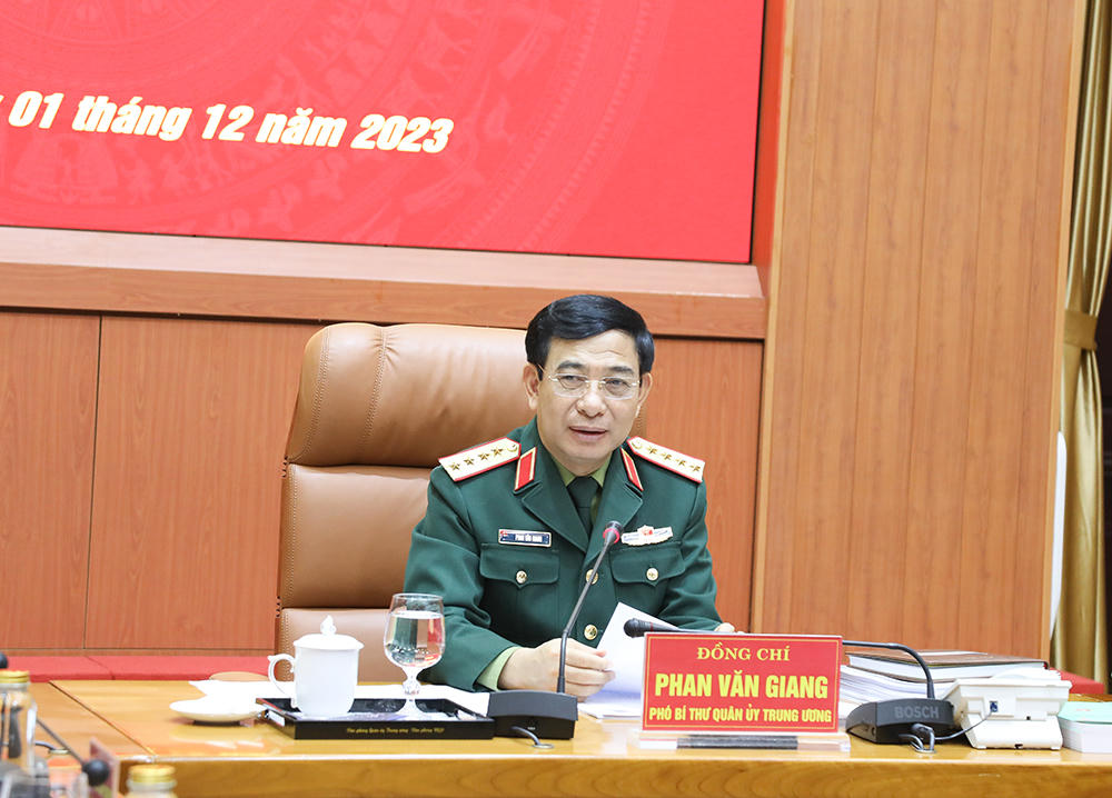 Thường vụ Quân ủy Trung ương cho ý kiến về kiểm điểm kết quả lãnh đạo, chỉ đạo và một số mặt công tác năm 2023