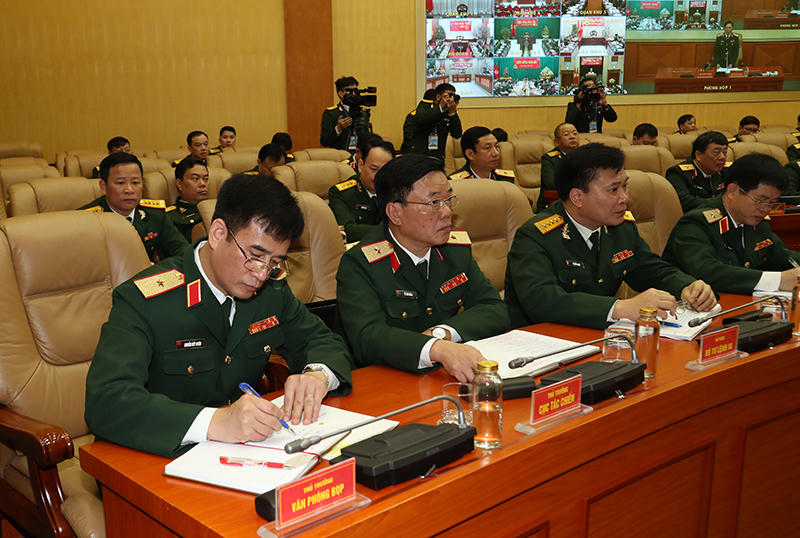 Thượng tướng Nguyễn Tân Cương chủ trì Hội nghị Giao ban trực tuyến và chúc Tết toàn quân