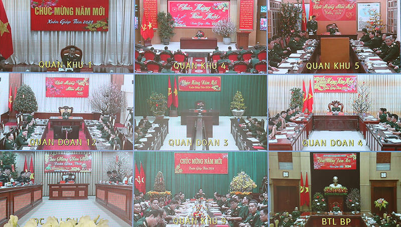 Thượng tướng Nguyễn Tân Cương chủ trì Hội nghị Giao ban trực tuyến và chúc Tết toàn quân