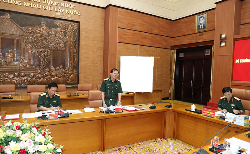 Đại tướng Phan Văn Giang làm việc với Bộ Tổng Tham mưu về Quy hoạch đất quốc phòng