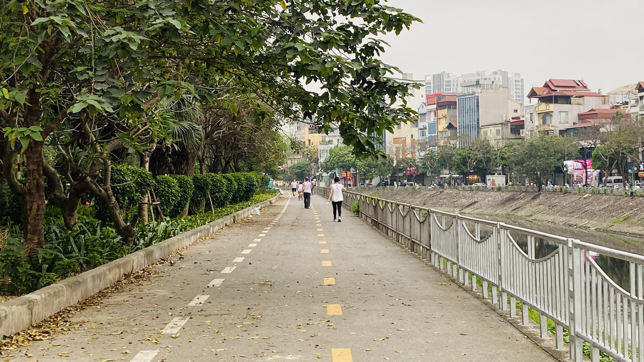 'Hiu hắt' tuyến đường dành riêng cho xe đạp ở Hà Nội