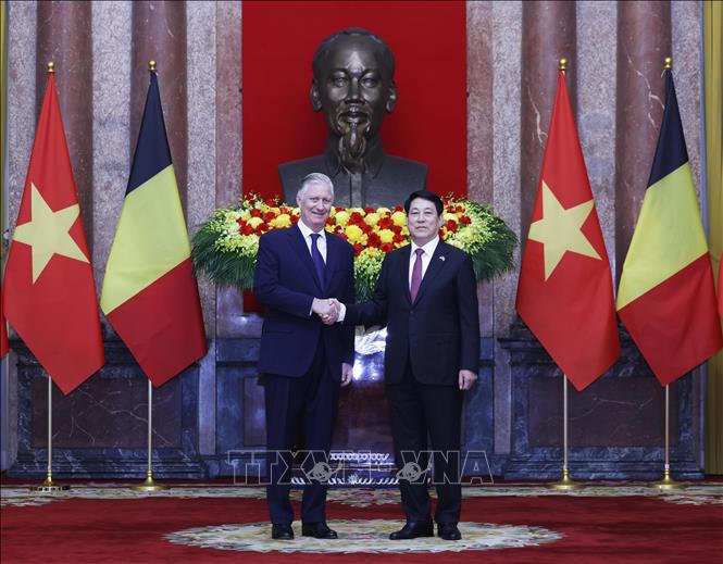 Chủ tịch nước Lương Cường và Nhà Vua Bỉ Philippe hội kiến