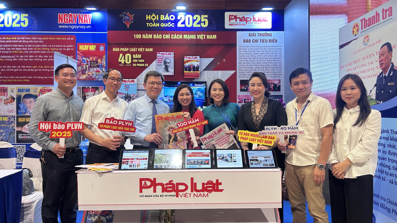 Hình ảnh ấn tượng báo Pháp luật Việt Nam tại Hội báo toàn quốc 2025 