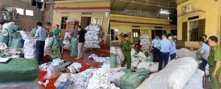 Tạm giữ hơn 1,3 tấn hàng có dấu hiệu giả mạo nhãn hiệu Adidas, Nike