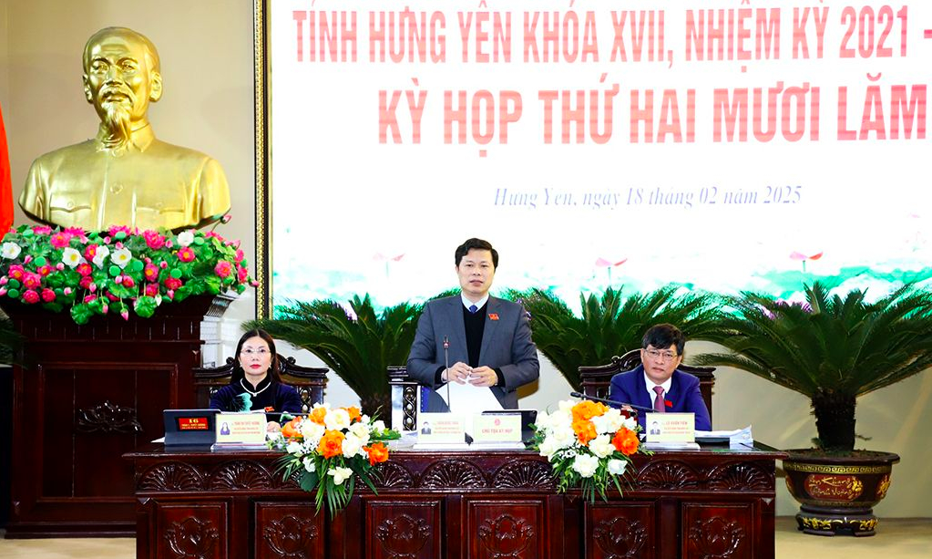 Kỳ họp thứ 25, HĐND tỉnh Hưng Yên khóa XVII thông qua 13 Nghị quyết quan trọng