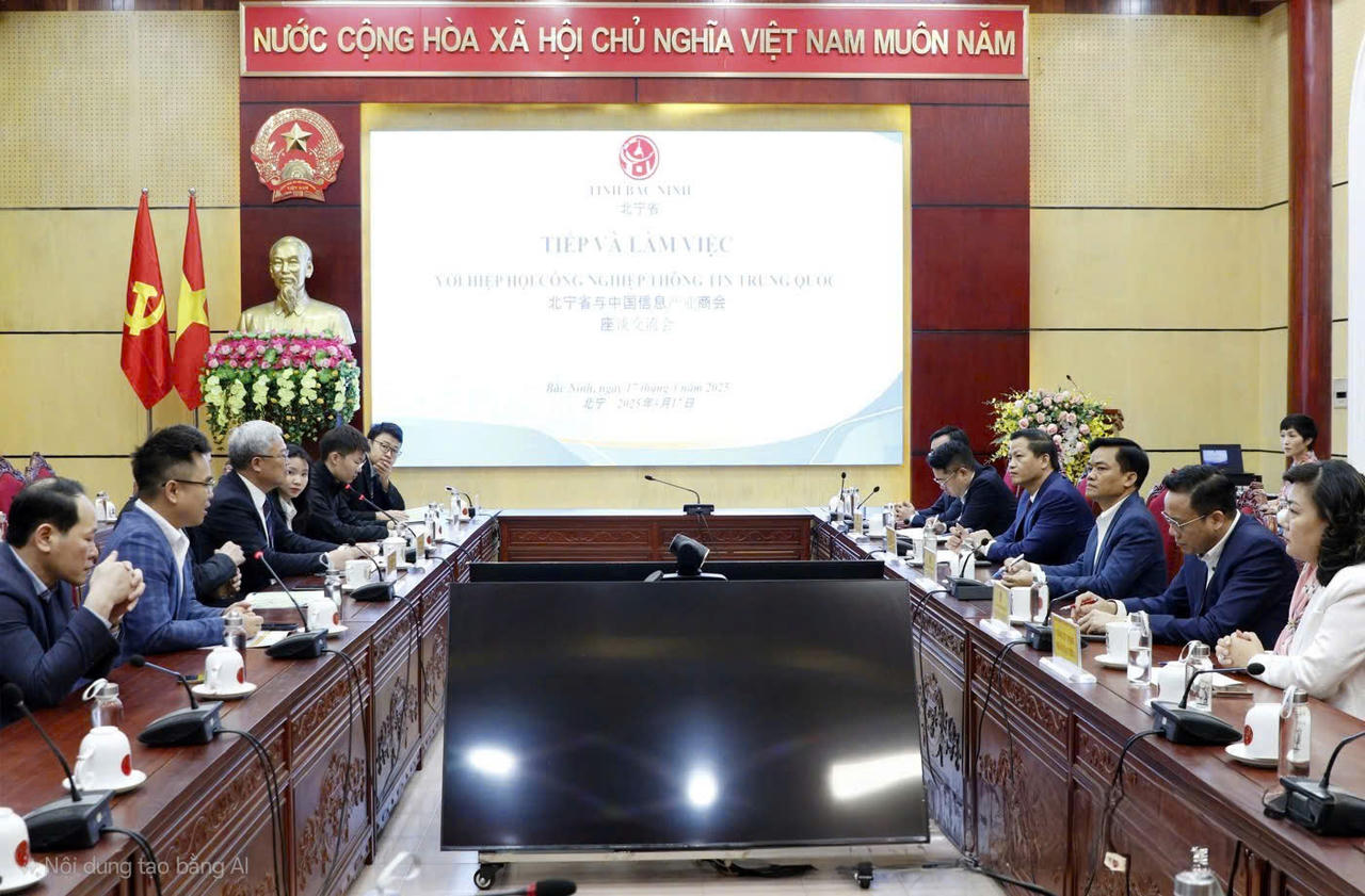Chủ tịch UBND tỉnh Bắc Ninh làm việc với Hiệp hội Công nghiệp Thông tin Trung Quốc