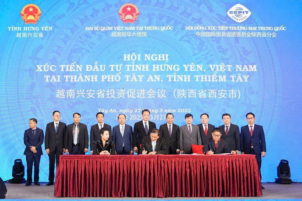 Đoàn công tác tỉnh Hưng Yên xúc tiến đầu tư tại thành phố Tây An, tỉnh Thiểm Tây (Trung Quốc)