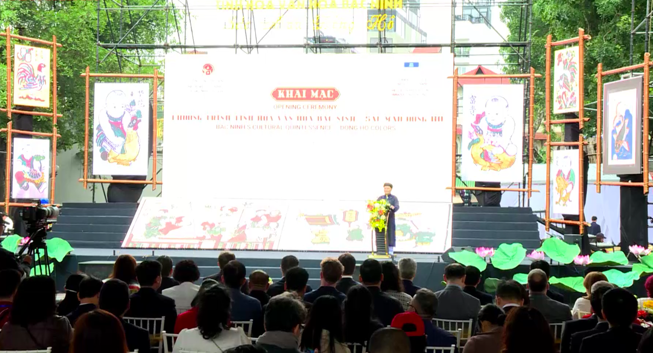 Giới thiệu tinh hoa văn hóa Bắc Ninh - sắc màu tranh Đông Hồ tại Hà Nội