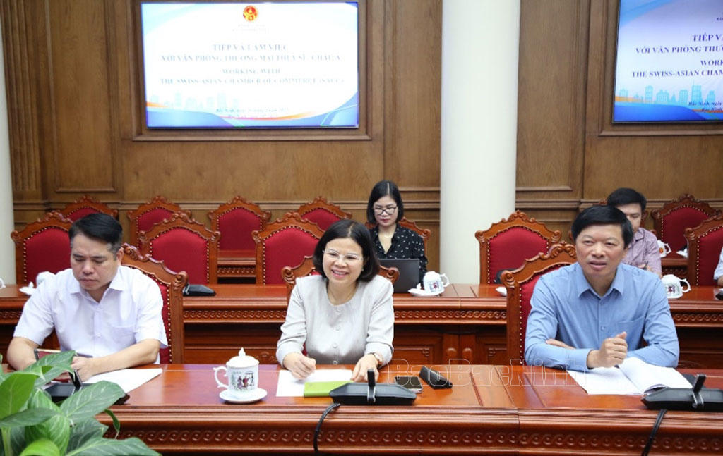 Bắc Ninh thúc đẩy hợp tác đầu tư với Phòng Thương mại Thụy Sĩ Châu Á