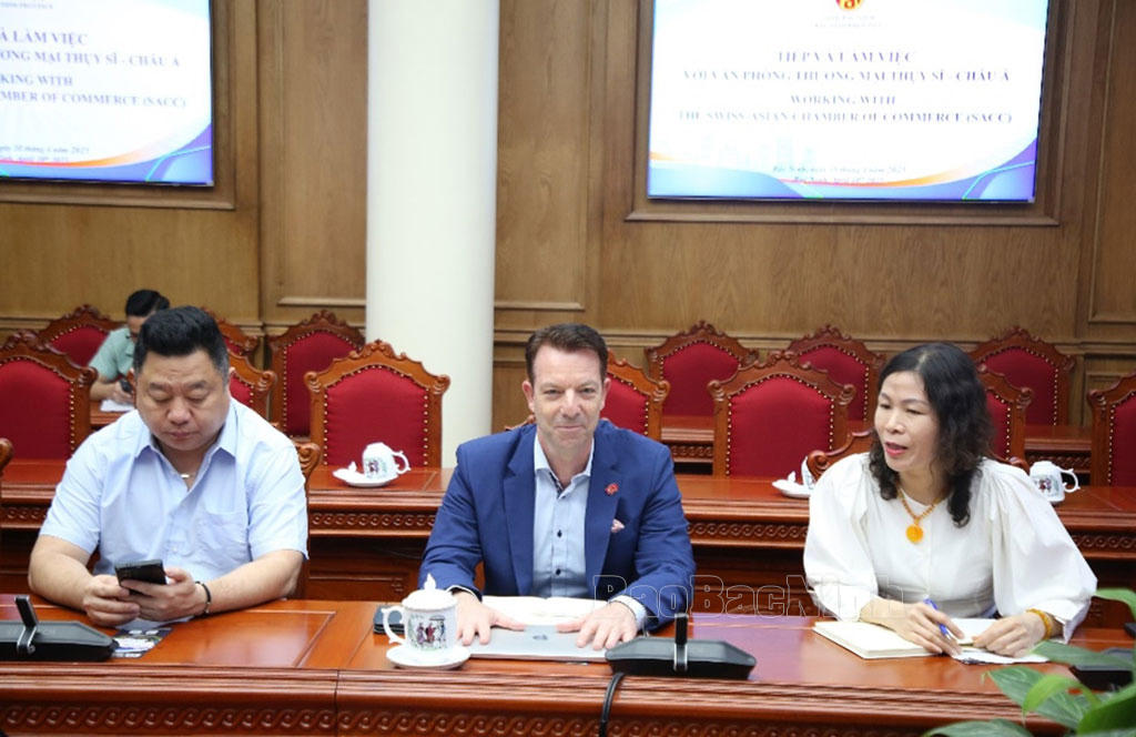 Bắc Ninh thúc đẩy hợp tác đầu tư với Phòng Thương mại Thụy Sĩ Châu Á
