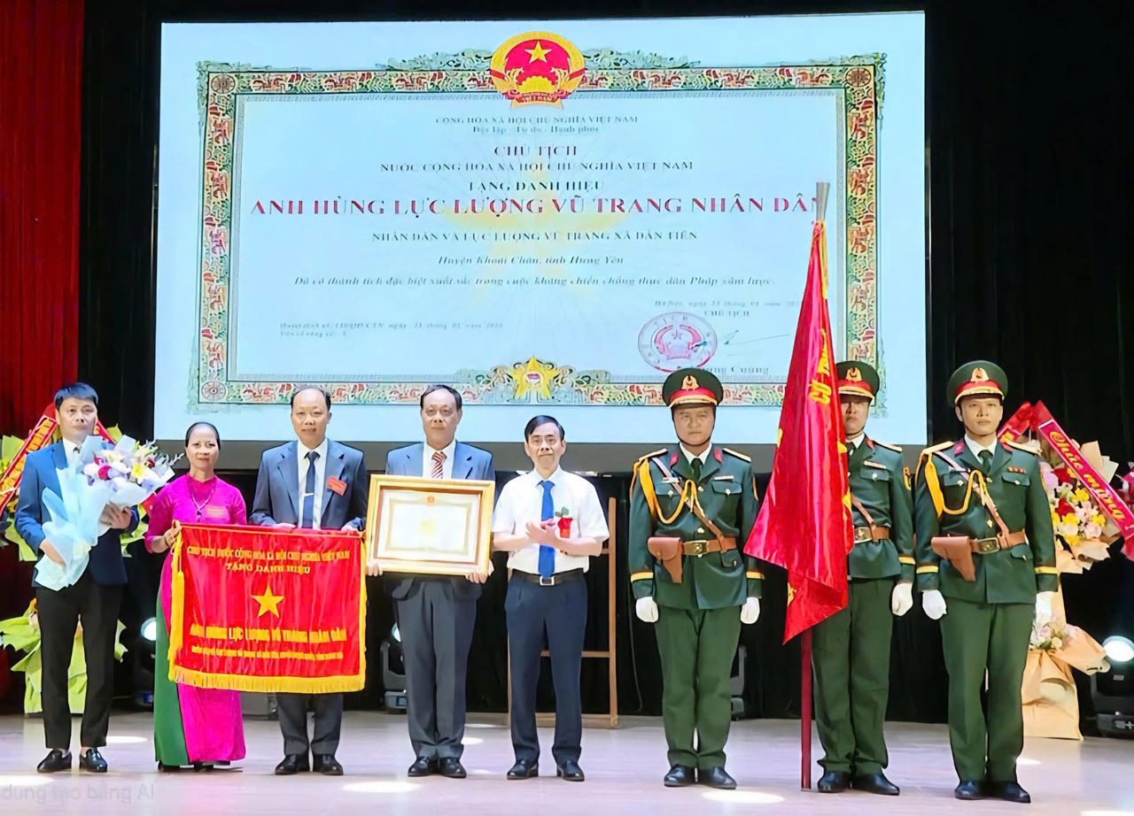 Xã Dân Tiến vinh dự đón nhận danh hiệu Anh hùng Lực lượng vũ trang nhân dân