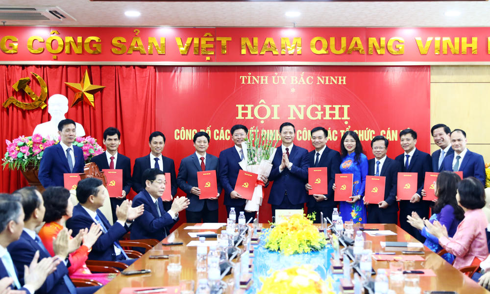 Thường trực Tỉnh ủy Bắc Ninh công bố quyết định tổ chức, nhân sự sau hợp nhất